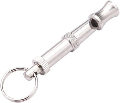 Silver Adjustable Ultrasonic Dog Whistle, Portable Whistle Pet Whistle Supersonic Whistle Dog Whistles for Pet Training, Training and Behavior Aids, Dog Whistle Training, Dog Whistles