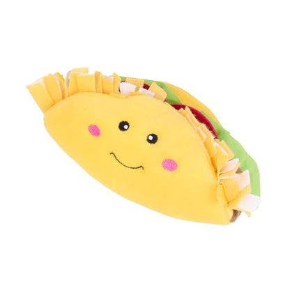 ZippyPaws NomNomz - Dog Squeaky Toys to Keep Them Busy, Funny Food Plush for Small & Medium Dogs, Cute Stuffed Puppy Toy, Pet Products, Gift for Dogs of All Breeds, Soft and Cuddly - Taco - color: Taco
