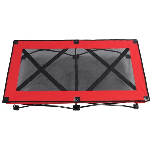 Elevated Dog Bed, Foldable Portable Quick 3-Second Setup Bed, Portable Cot with Breathable Mesh Fabric for Outdoor Travel Camping (S) (S) (L)