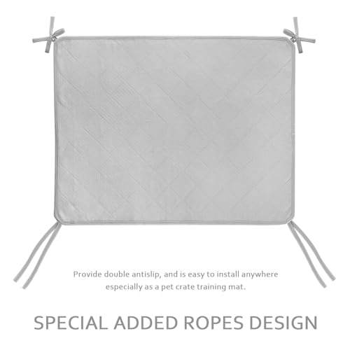 Waterproof Dog Crate Mat with Rope 2 Pack (24’’X18’’), Washable Pee Pads for Dogs, Non-Slip Training Pads for Dogs, Fits 24 Inch Dog Crate - size: Small 24"X18"