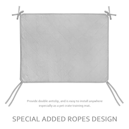 Waterproof Dog Crate Mat with Rope 2 Pack (36’’X23’’), Washable Pee Pads for Dogs, Non-Slip Training Pads for Dogs, Fits 36 Inch Dog Crate - size: Large 36"X23"