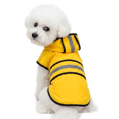 choyaxo Dog Raincoat Dog Rain Jacket with Hooded for Small Medium Dogs - size: Large