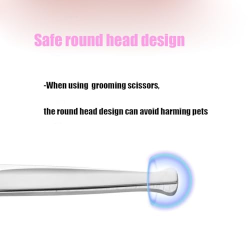 Dog Grooming Scissors, Stainless Steel Pet Grooming Scissors - style: Round headed curved scissors
