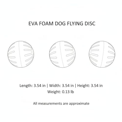 Easy-Grab Floating Dog Disc, Soft EVA Foam Flying Toy for Water Fetch, Yellow - size: 3.54 x 3.54 x 3.54 in