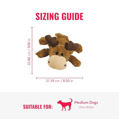 KONG Cozie Marvin Moose & SqueakAir Balls (3 Pack) - Dog Fetch & Chew Toys for Fun - Soft Toy Moose for Indoor Play - Durable Dog Toy Balls for Outdoor Play - for Medium Dogs - size: Medium