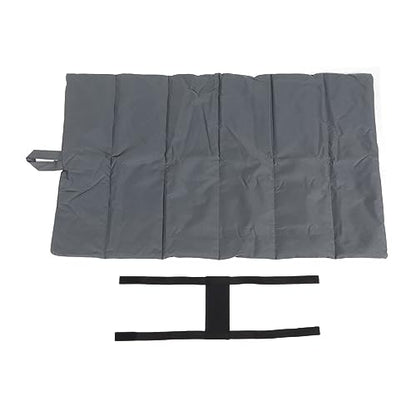Portable Pet Mat, Foldable Rollup Pet Camping Bed for Dogs Cats, Outdoor Travel Dog Mat with Storage Binding Rope, 600D Oxford Fabric for Kennels Sofas Car Seats, Gray