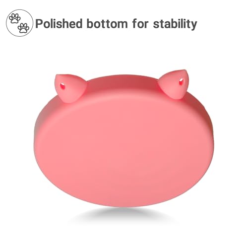 Bifeaw Slow Feeder Cat Bowl, Easy to Clean Silicone Bowl, Ideal for Dry and Wet Food (Purple and Pink) - color: Purple and Pink