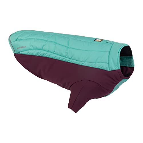 Ruffwear, Powder Hound Dog Winter Jacket, Insulated Softshell Coat with StormSleeve Stretch, Weather-Resistant Shell, Reflective Trim & Light Loop, Cold-Weather Adventures, Aurora Teal, XX-Small - color: Aurora Teal, size: XX-Small