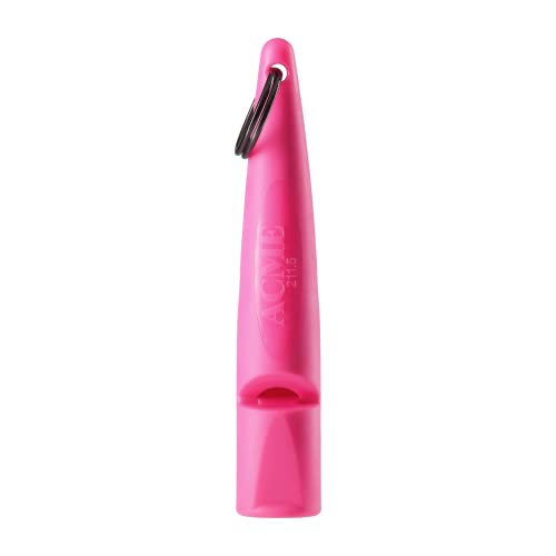 ACME Alpha 211.5 Professional Dog Training Whistle with Enhanced Ergonomic Grip. BPA-Free Plastic. 110 dBA. Long Range. Standardized Frequency. Weatherproof. Made in the UK (Day Glow Pink) - color: Day Glow Pink