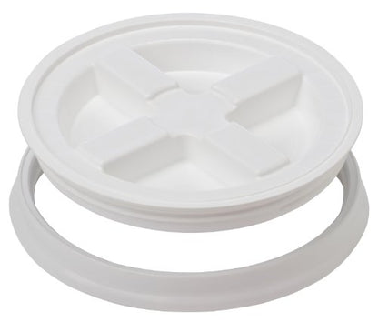 Gamma2 Gamma Seal Lid for Utility Buckets - Fits 3.5, 5, 6 & 7 gallon buckets, White, Made in USA - color: White, size: Fits 3.5, 5, 6, & 7 Gallon Buckets