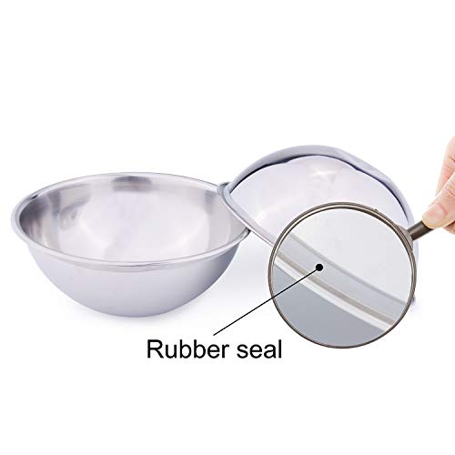 Super Design 2PCS Replacement Stainless Steel Bowls, Match Inner Bowls for Mess Free Slanted Dog Cat Bowl, Tilted Angle Bulldog Bowl Pet Feeder, Easier to Reach Food L - color: 2 Packs Replacement Stainless Steel Bowl, size: L/2 Cup