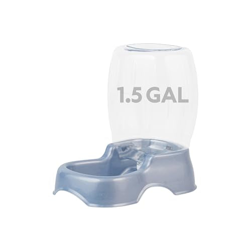 Petmate Pet Cafe Cat and Dog Water Dispenser - Water Bowl for Cats and Dogs, USA Made, 1.5 GAL, Pearl Ash Blue - color: Pearl Ash Blue, size: 1.5 GAL