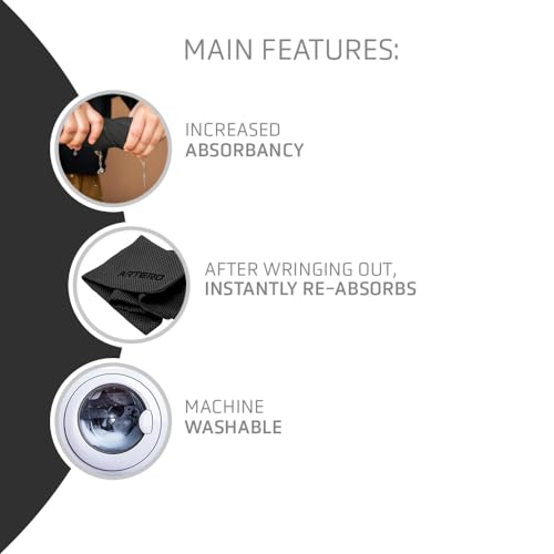 Artero Samba. Ionized Carbon Ultra-Absorbent Towel. Capable of reducing Drying time by 50%.