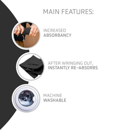 Artero Samba. Ionized Carbon Ultra-Absorbent Towel. Capable of reducing Drying time by 50%.