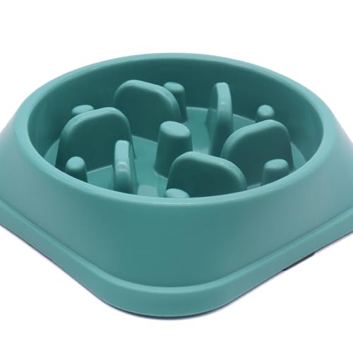 Slow Feeder Dog Bowl — Stop Bloat & Choking, Anti-Gulping Puzzle Dog Food Bowl for Fast Eaters, Non-Slip Maze Dish Slows Eating by 10x, Dishwasher Safe BPA-Free PP, 2 Cup for Medium Large Dogs