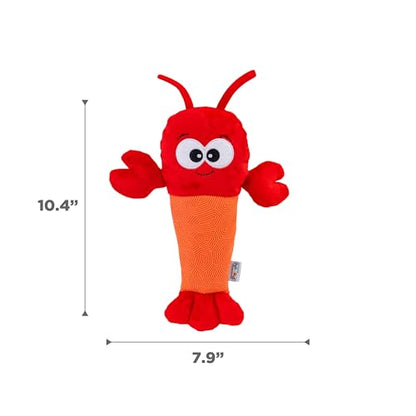 Outward Hound Coated Critterz Dog Toy – Plush & Molded Texture, Squeaky Fetch, Small & Medium Dogs, Lobster, 10.4" - color: Coated Critterz Lobster
