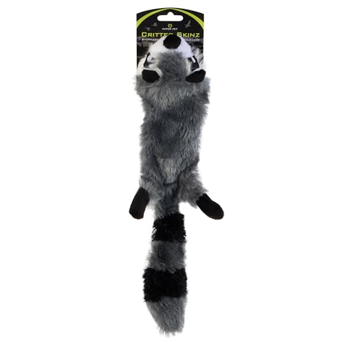 Hyper Pet Critter Skinz Raccoon Stuffing Free Plush Soft Dog Toy, Large, Pack of 1 - size: Large, style: Raccoon