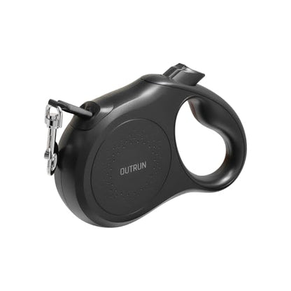 OUTRUN Retractable Dog Leash 16 FT Walking Leash up to 55 Lbs, Strong Nylon Tape No Tangle, Heavy Duty One-Handed Brake Lock Perfect for Small & Medium Sized Dogs and Pets