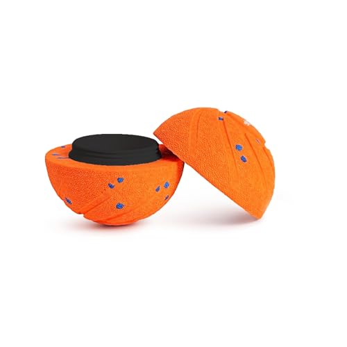 T02 Interactive Dog Ball Shell for 82mm Smart Dog Toy – Lightweight 90g Replacement Outer Shell, 2-in-1 Fetch & Throw Dog Ball for Independent Play, Compatible with T02 Removable Motor - color: Orange, size: T02 Shell (3.2" / 82mm)