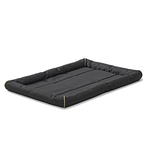 MidWest Homes for Pets XL QuietTime MAXX Ultra-Rugged Dog Bed, Water & Odor Resistant, Bolstered Edge, Non-Slip Bottom, Fits 48-inch Crates, Black - color: Black, size: 48 Inch
