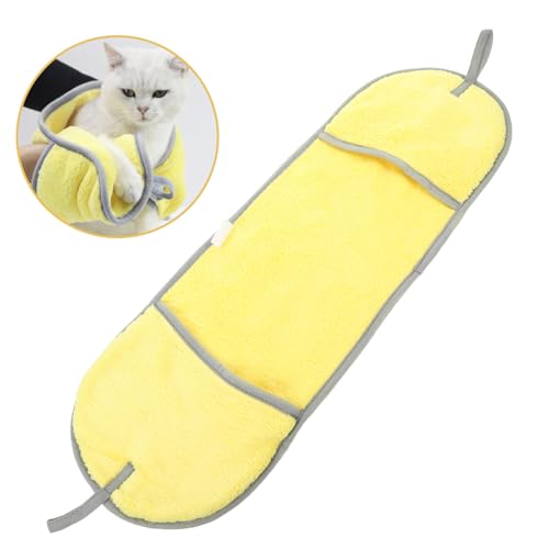 Absorbent Coral Fleece Pet Towel for Dogs and Rabbits Thickened Bath Towel for Quick Drying and Warmth Soft High-Density Microfiber Grooming Cloth and Easy to Store Dog Bathing