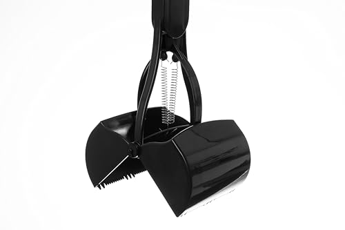 Mr. Peanut's 32" Tall Profile Pooper Scooper, ABS Plastic Frame & Waste Bin with Double Spring Clamp, Lightweight Design, Simple One Click Assembly