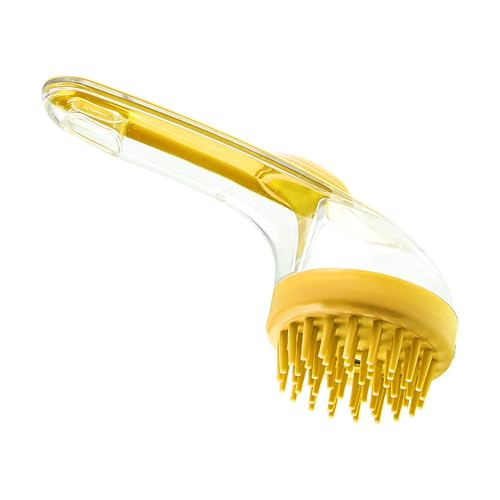 Dog Bath Brush | Shampoo Dispenser Dog Scrubber Massage Brush,Silicone Bristle Grooming Tool Cleaner Reusable Shower Accessories for Small Animals Long Short Hair