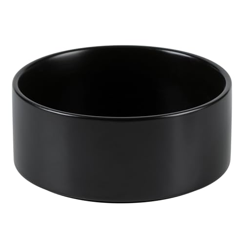 Havniva 8.3” Ceramic Dog Bowls, Dog Food and Water Bowl for Large Dogs, Durable Dog Water Bowl with Non-Slip Rubber Base Large Capacity Pet Feeding Bowl - color: Matte Black, size: 8.3 Inch
