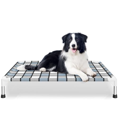 Caghash Elevated Outdoor Raised Dog Bed Outdoor Dogs Bed Lifted Pet Bed Dog Cot for Medium Pet Taste Life, Start with A Pet Bed 34'' x 26'' x 6.5'' - size: Standard - Medium