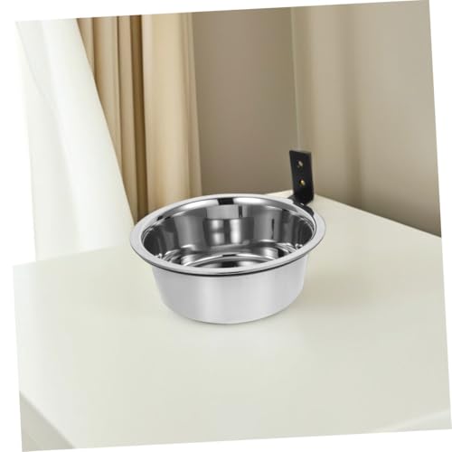Toyvian 2sets Wall Mounted Elevated Dog Bowl Stainless Steel Feeding Station for Dogs Space-Saving Design Easy to Clean for Crates and Cages