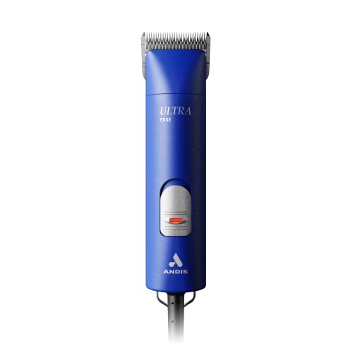 Andis Professional UltraEdge Super 2-Speed Detachable Blade Dog/Pet Clipper, Rotary Motor with Shatter-Proof Housing, Runs Calm & Silent, 14-Inch Cord, for All Dog Coats & Breeds, 120 Volts, Blue - color: Blue, size: 1 Count (Pack of 1)
