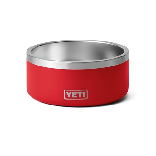 YETI Boomer 8, Stainless Steel, Non-Slip Dog Bowl, Holds 64 Ounces - color: Rescue Red