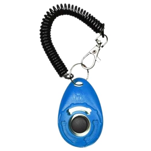 1-Pack Pet Clicker for Dogs – Easy-to-Use Training Clicker with Wrist Strap – Perfect for Puppy Potty Training, Bark Control & Sit/Stay Commands – Effective Positive Reinforcement Tool (Blue) - color: blue