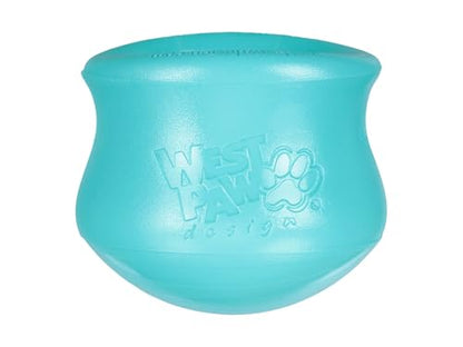 WEST PAW Zogoflex Toppl Interactive Treat Dispensing Puzzle Dog Toy for Mental Stimulation & Enrichment-Holds Kibble & Treats-Lickable, Freezable & Dishwasher Safe-Made in USA-Large-Teal - color: Teal, size: Large