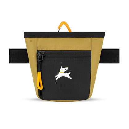 OllyDog, Goodie Treat Bag, Dog Treat Training Pouch | Magnetic Closure | 3 Ways to Wear | Hands-Free Waist Belt | Water-Resistant Recycled Vegan Fabric (Antelope) - color: Antelope