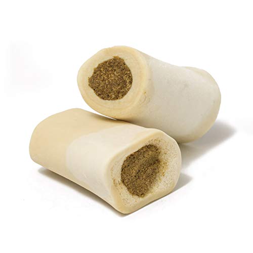 Cadet Stuffed Shin Bone, Long-Lasting Dog Chew Bones for Aggressive Chewers, High Protein Filled Bone Dental Chew for_Dogs, Peanut Butter Flavor Filling, 5-6" for Large Dogs (Pack of 2) - size: 1 Count (Pack of 2)