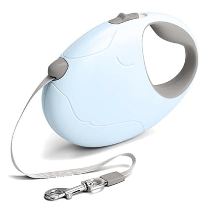 Retractable Dog Leash, 16ft Strong Nylon, 360° Tangle-Free, Dog Pattern for Small, Medium, and Large Dogs Up to 110 lbs (Blue) - color: blue