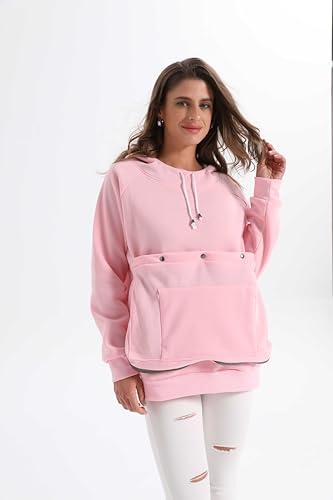 Pet Cat Dog Pouch Hoodie Small Animal Carrier – Kitten Puppy Pouch Sweatshirt Holder Fleece Unisex Hoodies Pink - color: Pink, size: 3X-Large