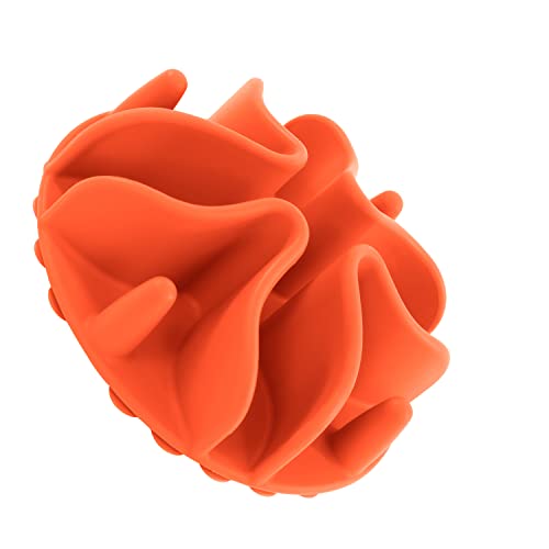 Jaoul Slow Feeder Dog Bowls Insert, Puzzle Slow Feeder Insert with 51 Octopus Suction Cups for Medium Large Size Dog Food Bowl Over 6.5" Wide (Orange) - color: Orange, size: Large(5.5 inch)