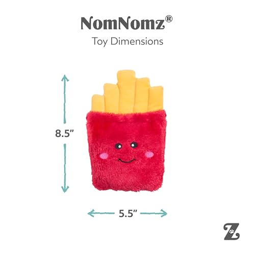 ZippyPaws NomNomz - Dog Squeaky Toys to Keep Them Busy, Funny Food Plush for Small & Medium Dogs, Cute Stuffed Puppy Toy, Pet Products, Gift for Dogs of All Breeds, Soft and Cuddly - Fries - color: Fries