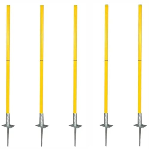 Slalom Training Agility Poles with Metal Spikes, Removable Coaching Sticks for Soccer Drills and Training, Spring Loaded Poles Soccer Technical Skills Training(Yellow A,1m(3.3ft)) - color: Yellow a, size: 1m(3.3ft)