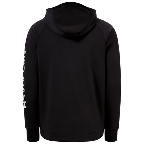 BASSDASH Men’s Fishing Fleece Hoodie with Neck Gaiter Water Resistant Performance Hunting Sweatshirt FS18M - color: Black/Red, size: XX-Large