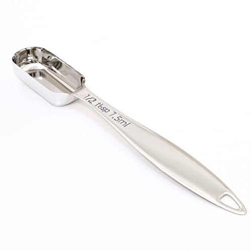 1PCS 1/2Tablespoon (1.5tsp, 7.5ml) Single Measuring Spoon, Individual Stainless Steel Long Handle Measure Teaspoon Only - size: 1/2tbsp|1.5tsp|7.5ml|1/4oz