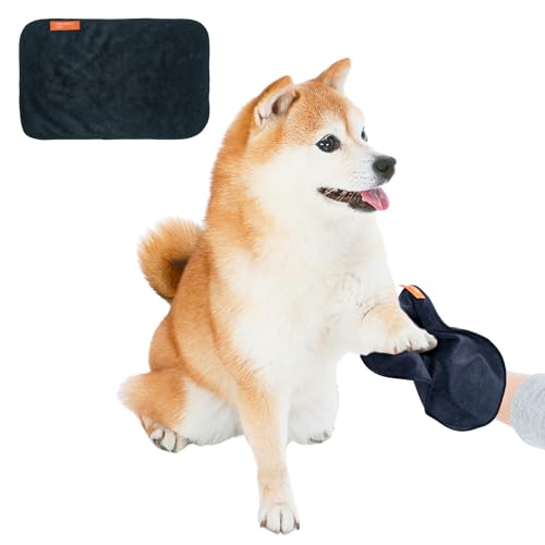 Paw & Leg Towel – Microfiber Dog Paw Cleaning Towel for Muddy Paws After Walks | Wipes Mud, Dirt & Wet Paws | 9.5 x 15 in - size: 9.5in x 15in