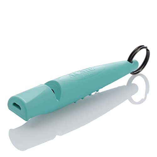 ACME Alpha 211.5 Professional Dog Training Whistle with Enhanced Ergonomic Grip. BPA-Free Plastic. 110 dBA. Long Range. Standardized Frequency. Weatherproof. Made in the UK (Turquoise) - color: Turquoise