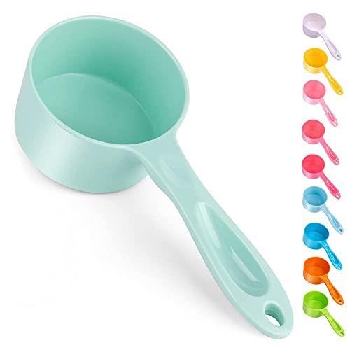 Super Design 1/2 Cup Dog Food Scoop for Container Melamine Measuring Scoop for Dogs Cats Birds and Rabbits Pet Food Feeding Scoop Dishwasher Safe - Baby Green - color: Green ½ Cup