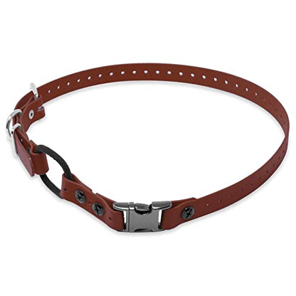 Educator 1-Inch Biothane Dog Training Collar Strap – ONLY Fits FE-580, ET-800 & UL-1200 Receivers – NOT Compatible with ET-300, ET-400 or EZ-900 – Quick Snap Bungee Collar, Brown - color: Brown
