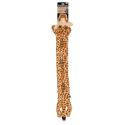 Smithsonian Longamals Giraffe Plush Dog Toy – 40" Crinkle & Squeaky, Stuffing-Free Interactive Tug Toy for Medium & Large Dogs - color: Giraffe, size: 40"