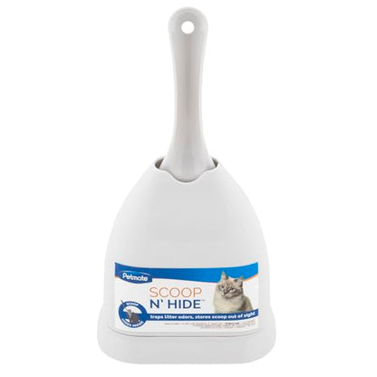 Petmate Scoop N' Hide Cat Litter Scoop with Discreet Litter Scoops Holder; White - color: Pearl White