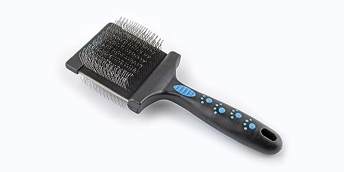 Mr. Slick Dual Flex Professional Slicker Brush detangling, de-matting, ergonomic. best for labradoodle, doodle, GoldenDoodle, Collie, poodle, maltipoo. Safe for dogs, cats.